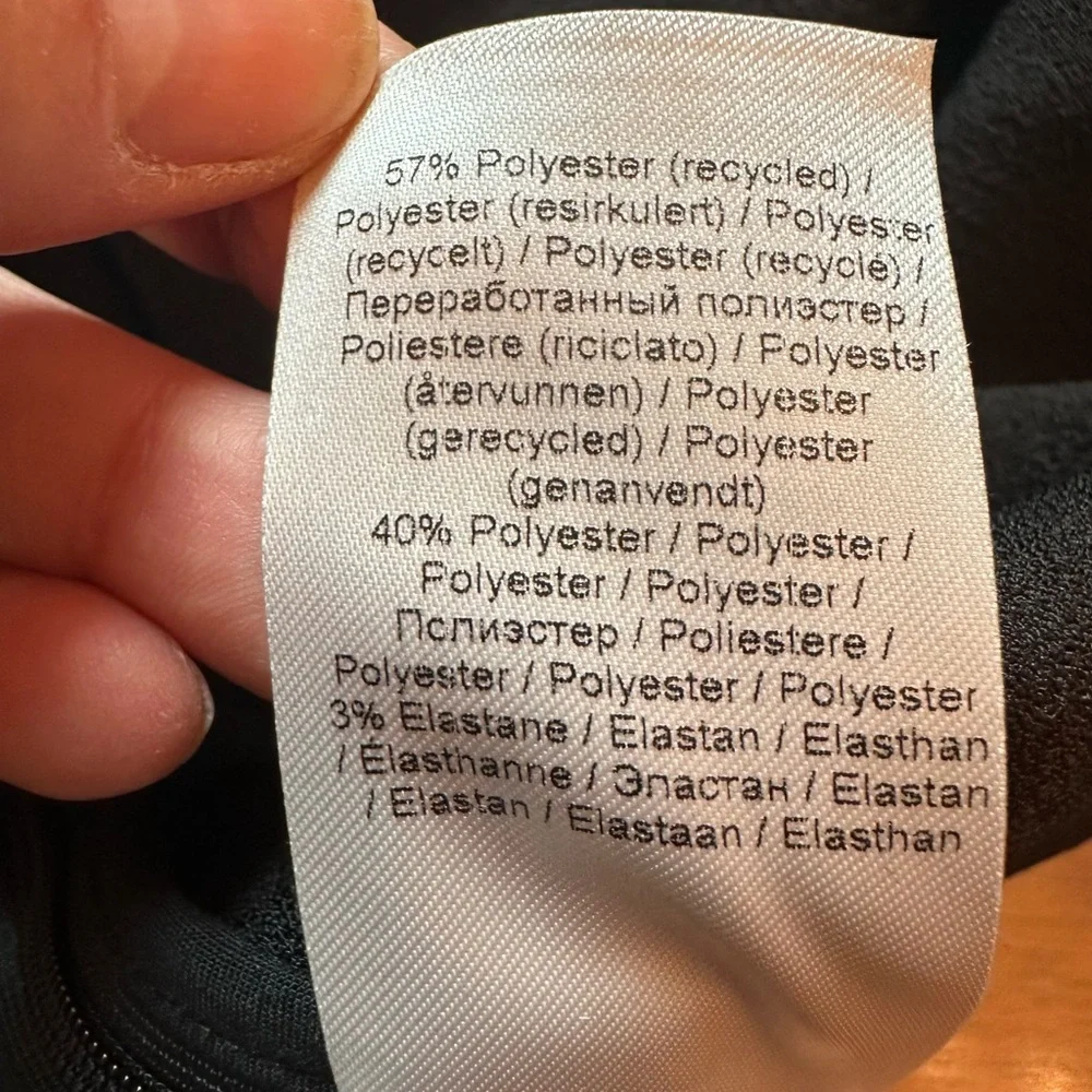 GANNI High-Waisted Wide-Leg Pants Paperbag Waist Black - Picture 12 of 13